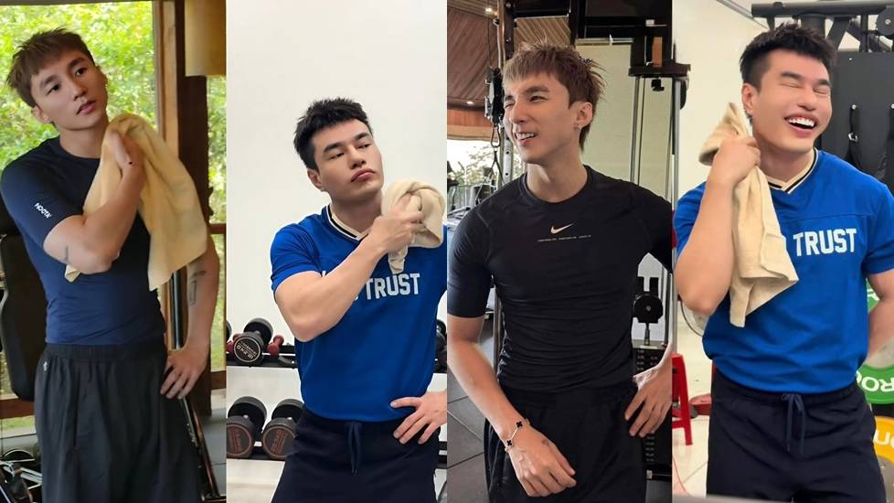 Lê Dương Bảo Lâm bắt trend tập gym cùng Sơn Tùng M-TP