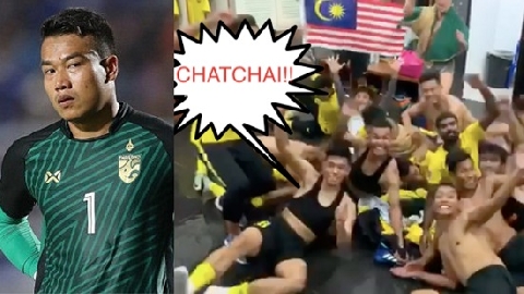 Cầu thủ Malaysia giả vờ gặp ác mộng để chế giễu thủ môn Thái Lan