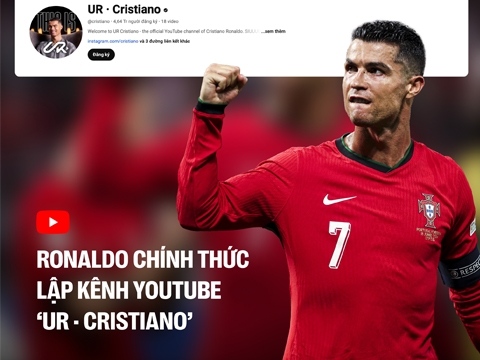 Ronaldo ra mắt kênh Youtube, phá kỷ lục chưa từng có trong lịch sử