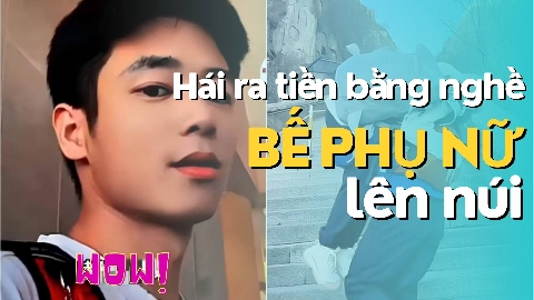 'Hái ra tiền' bằng nghề bế phụ nữ lên núi