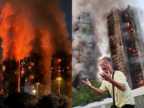 Hé lộ nguyên nhân khiến đám cháy ở Hong Kong lan rộng khắp 8 toà nhà